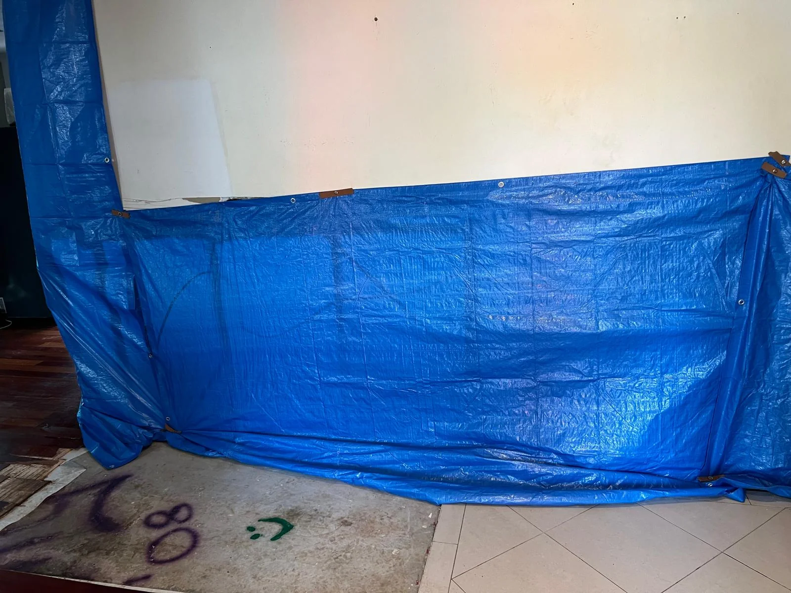 Drying equipment in a water-affected property
